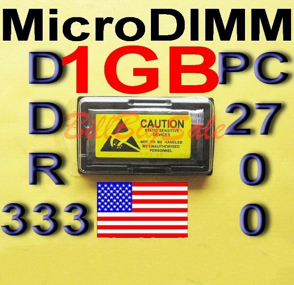 (1GB RAM) MicroDIMM 172PIN PC2700 DDR-333 DDR333 SONY PANASONIC FUJITSU USA k μ