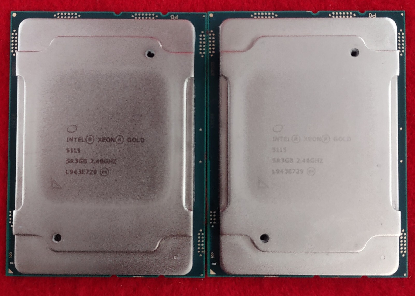 LOT OF 2 Intel Xeon Gold 5115 2.4GHz 13.75MB LGA3647 10-Core CPU Processor SR3GB