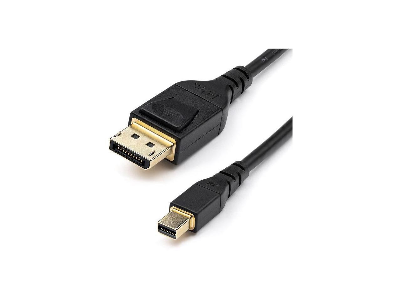StarTech.com 6ft (2m) VESA Certified Mini DisplayPort to DisplayPort 1.4 Cable –