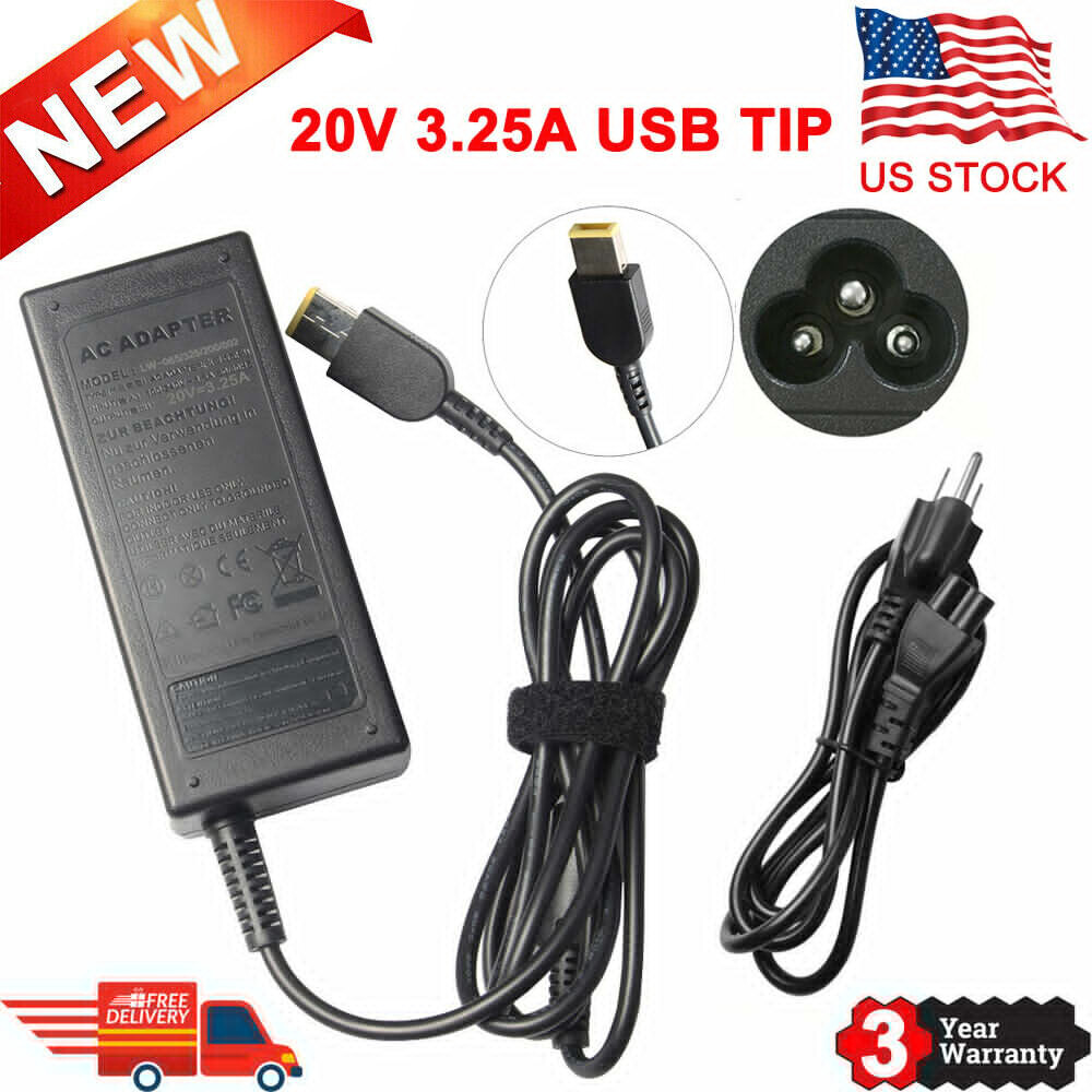 65W 90W 165W AC Adapter For Lenovo Thinkpad Ideapad Flex Yoga Square Tip USB Tip