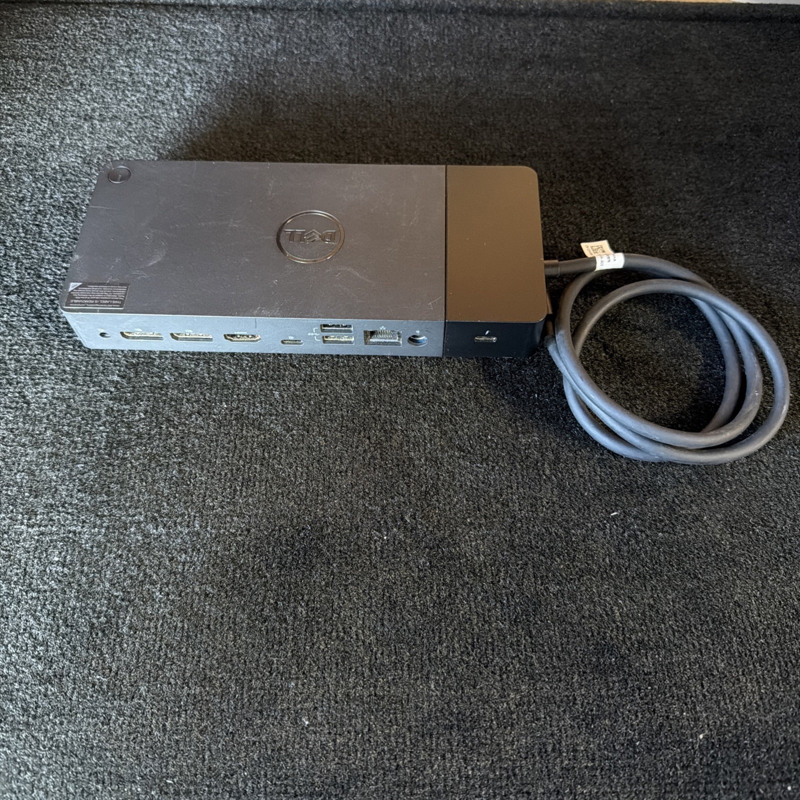 Dell WD19TB Latitude 180W Thunderbolt Display Port Docking Station Untested