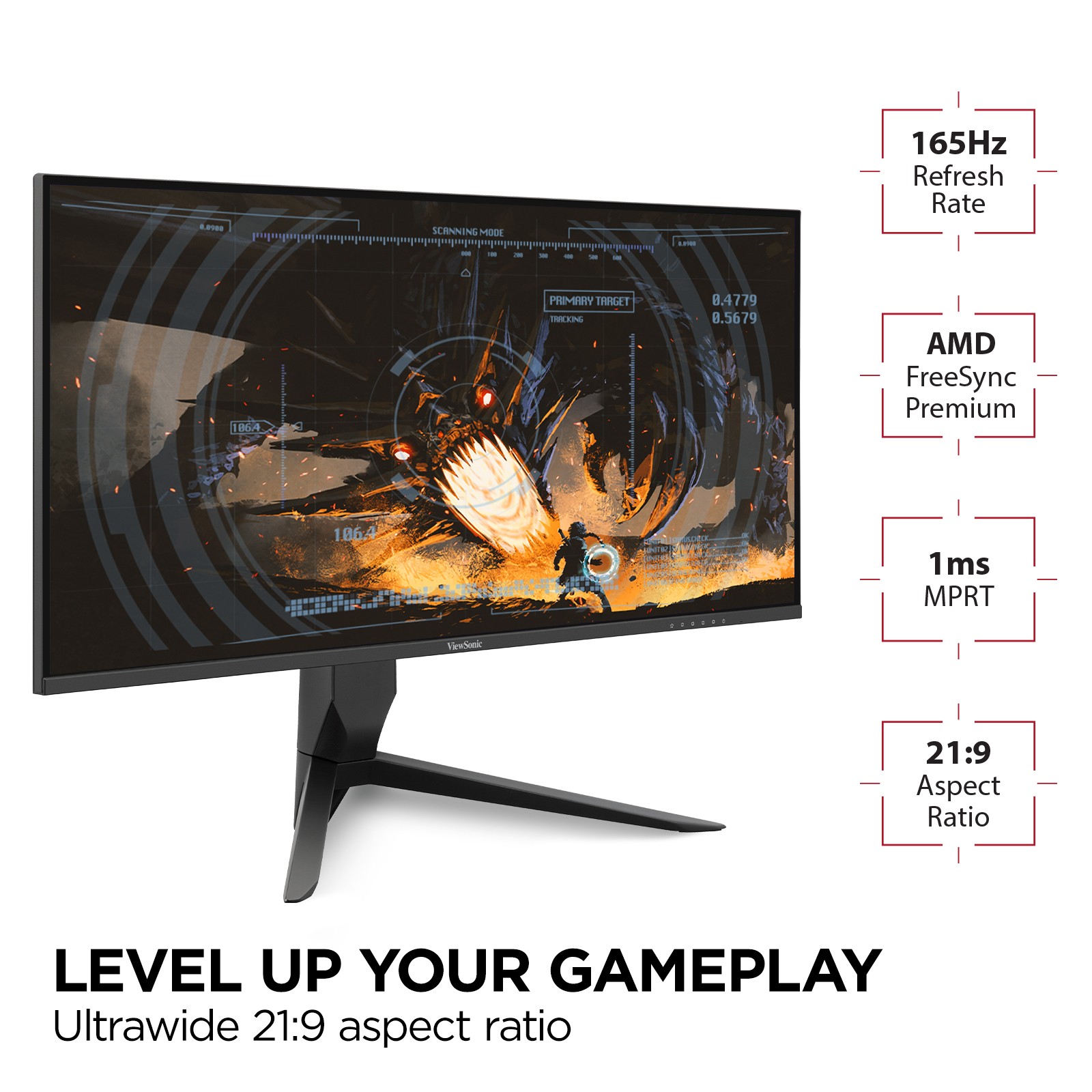ViewSonic VX3418-2K 34″ 1ms 165Hz Gaming Monitor w/ FreeSync Premium (CR)