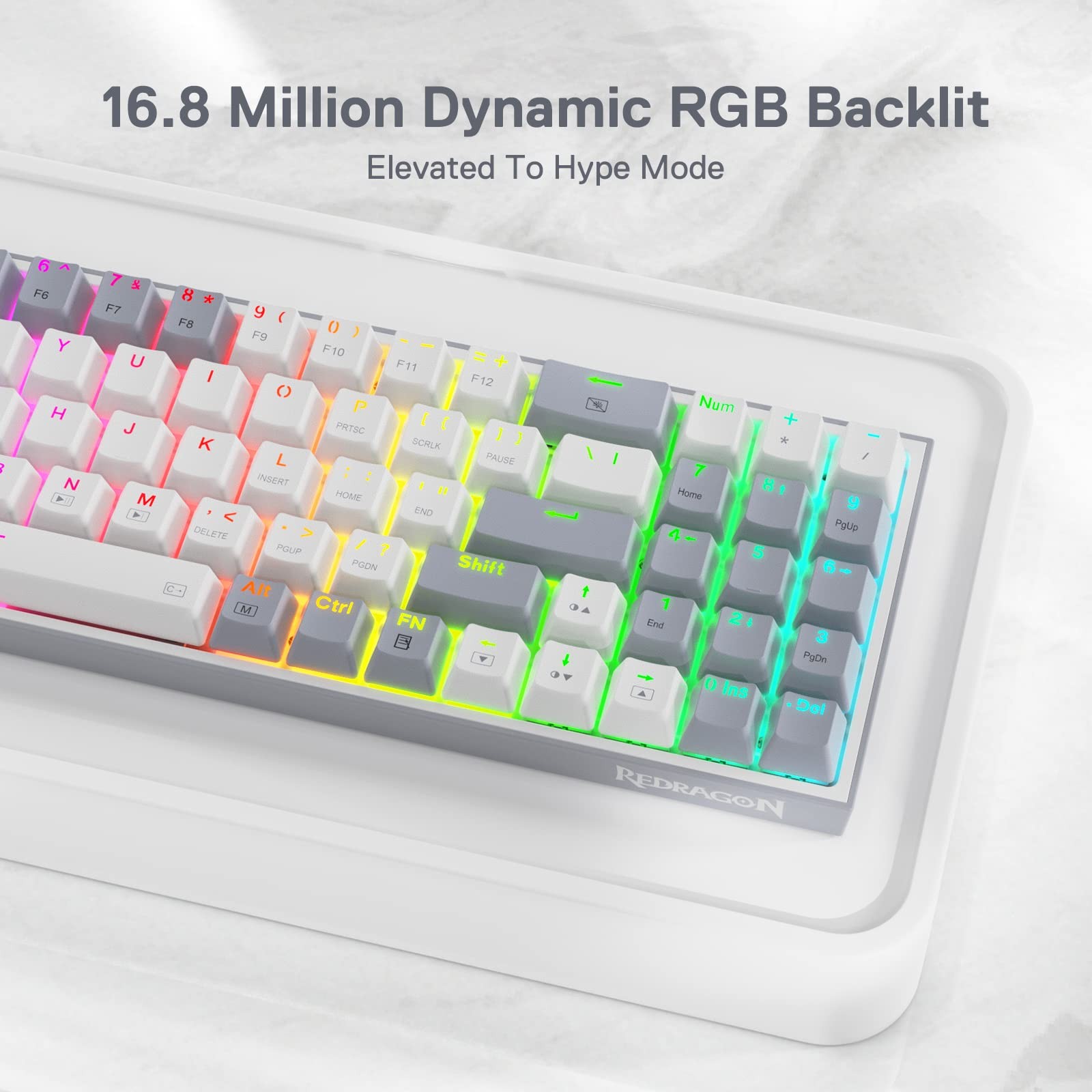 K628 Pollux 75% Wired RGB Gaming Keyboard, 78 Keys Compact Mechanical Keyboar…