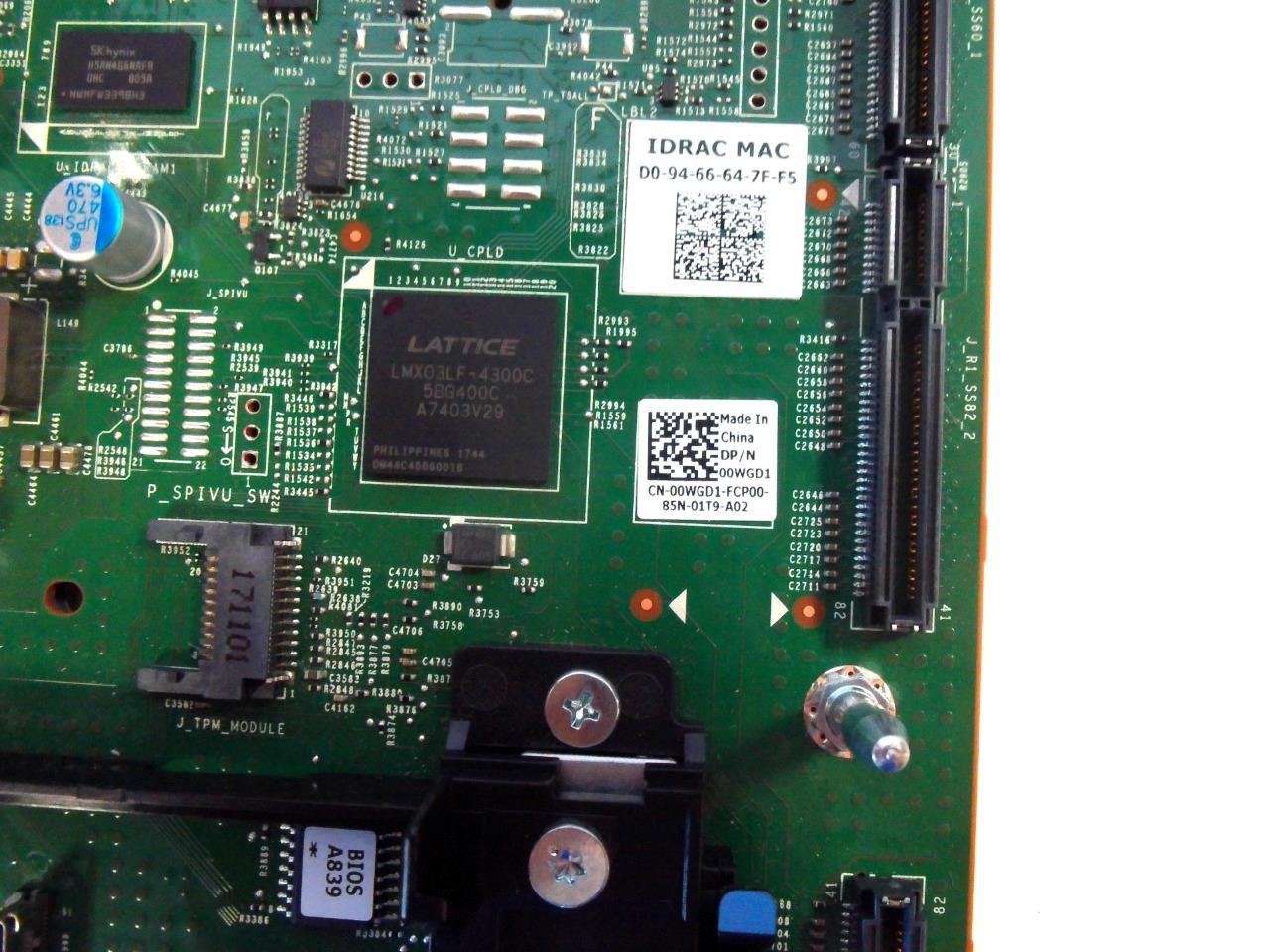 Dell 0WGD1 R640 System Board Dual Socket LGA3647 NWMNX Broadcom Card
