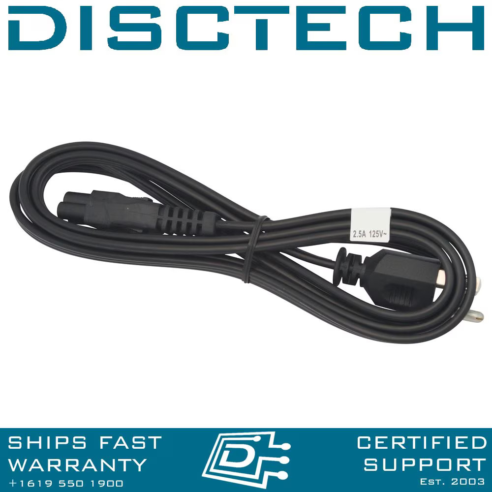 Dell K260C three prong power cable for certain AC adapters and Dell D Docks 3ft