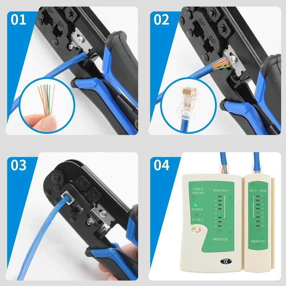 10/20/30/50Pcs Pass through RJ45 Cat6/Cat5E Connectors Crystal End 8P8C Crimp UT