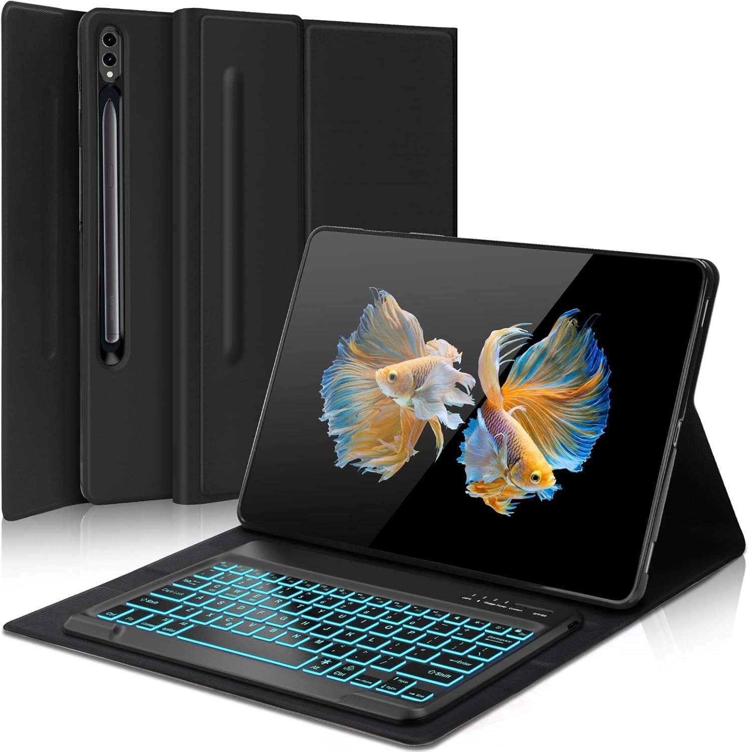 Galaxy Tab S10 Ultra/S9 Ultra/S8 Ultra Keyboard Case 14.6 inch, 7-Color Backl…