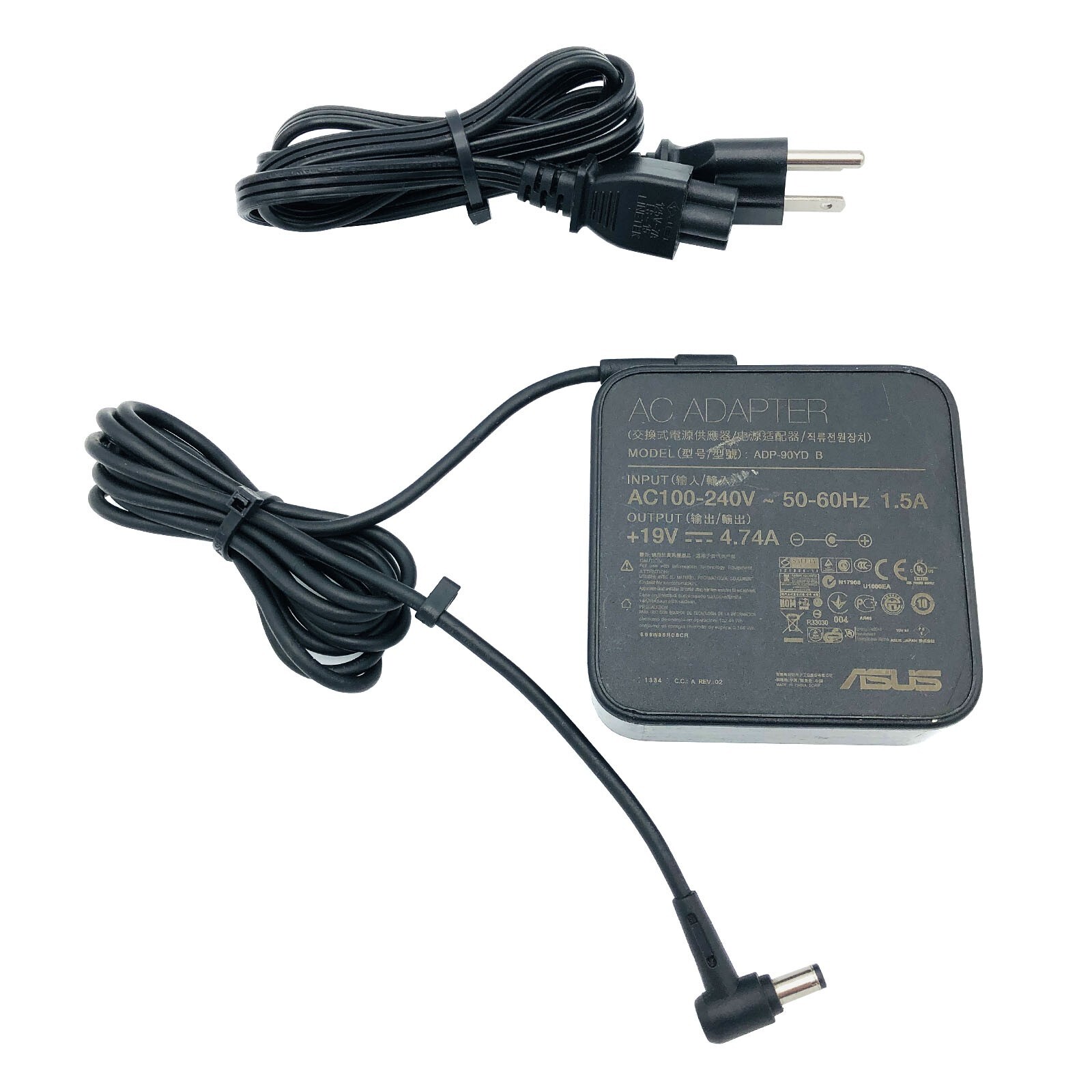 Genuine 90W Asus AC DC Adapter Model ADP-90YD B 19V 4.74A 5.5×2.5mm w/Cord OEM