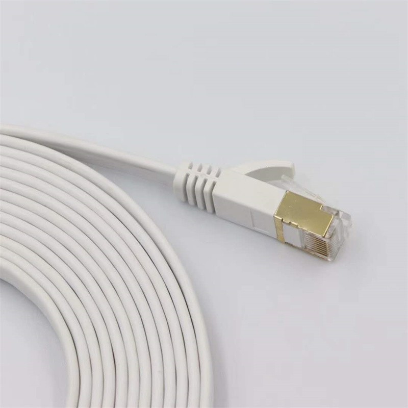 RJ45 Cat7 Ethernet Network LAN Cable Gold Plated Ultra-thin Flat Patch Lead Lot