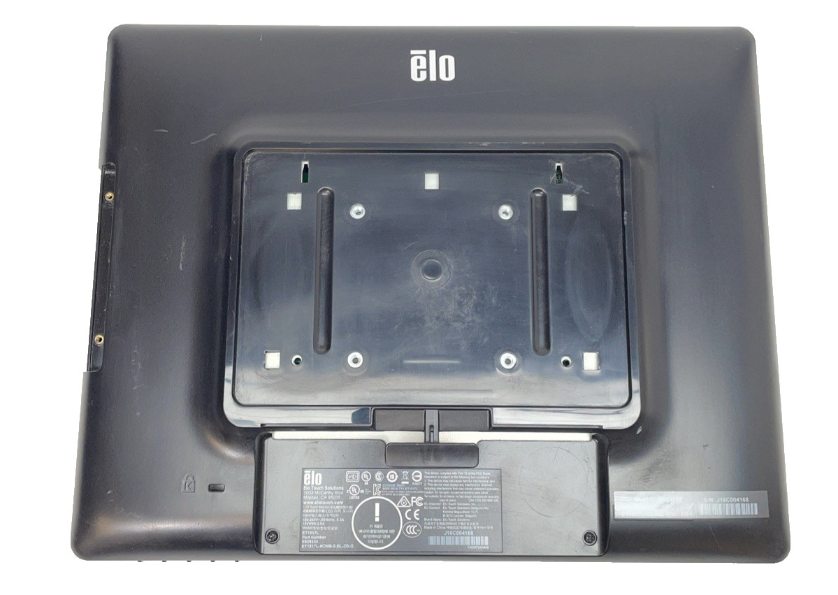 Elo 15″ POS Touchscreen W/ Power No Stand E829550 ET1517L-8CWB-0-BL-ZB-G