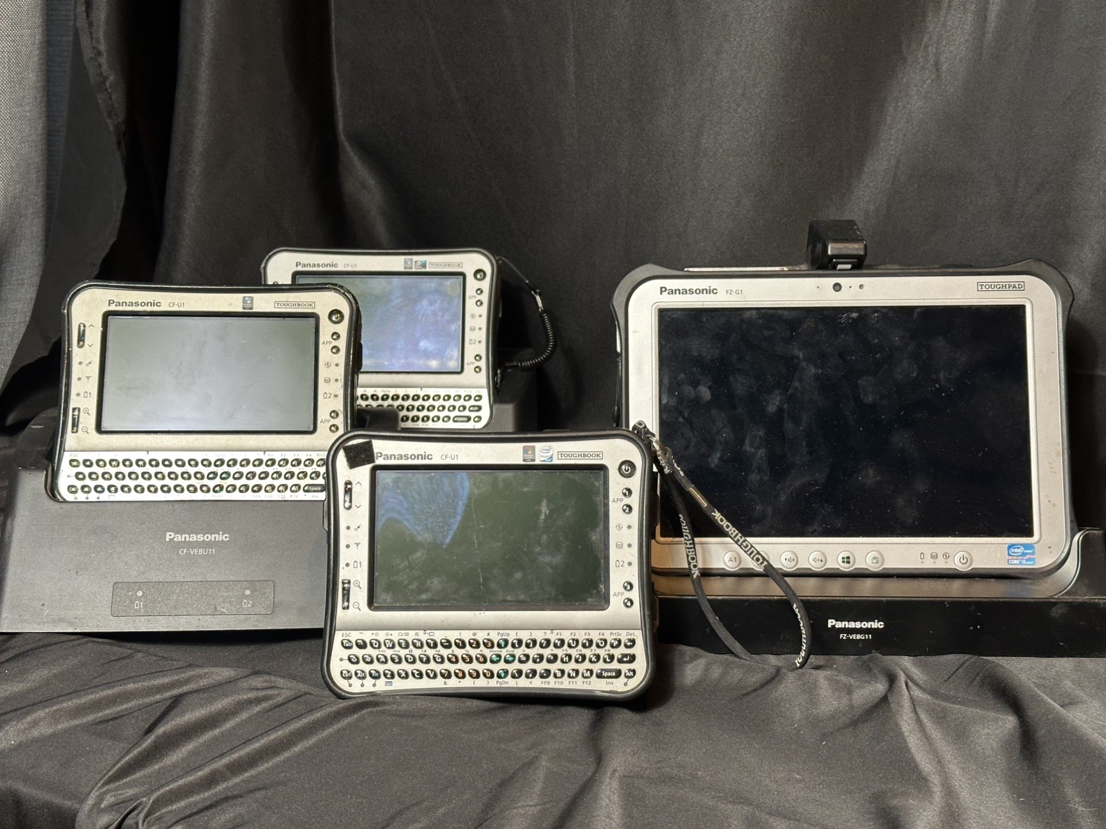 Panasonic ToughTech Bundle Toughpad FZ-G1 & 3xToughbook CF-U1 w/docks MK1