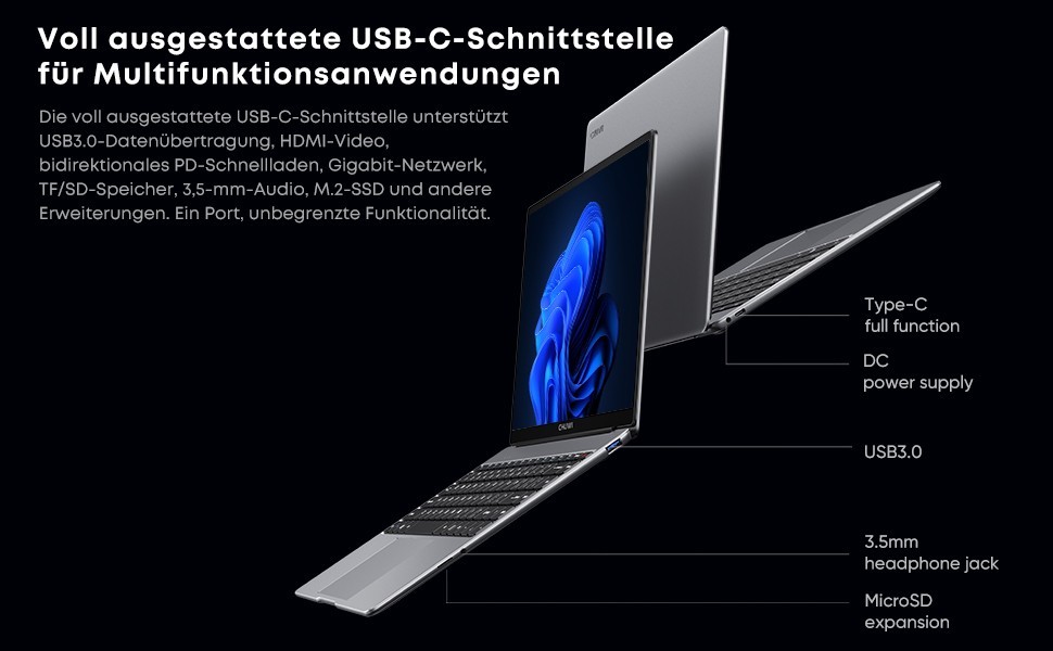 CHUWI 14.1″ Touchscreen Laptop Intel Celeron N5100 8GB+256GB SSD Windows 11