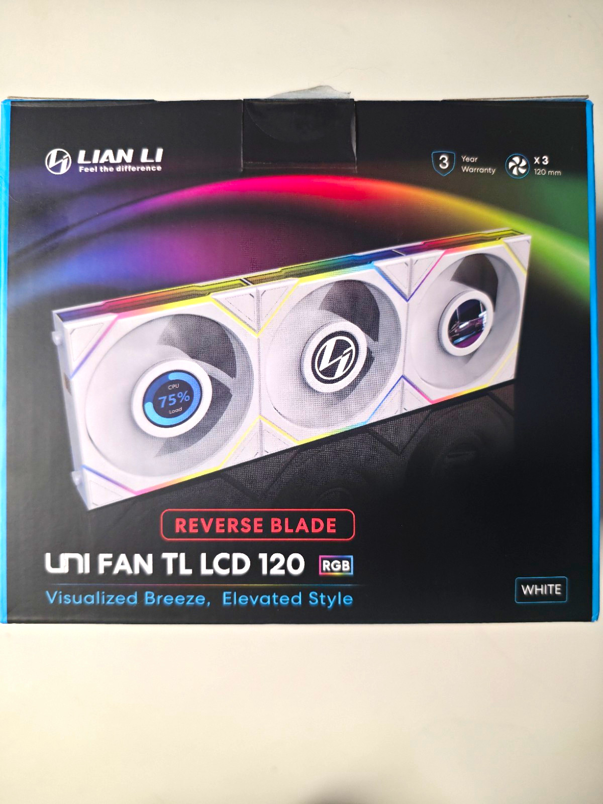 Lian Li UNI FAN TL LCD 120mm RGB Reverse Blade Fans 3-Pack – MISSING CONTROLLER