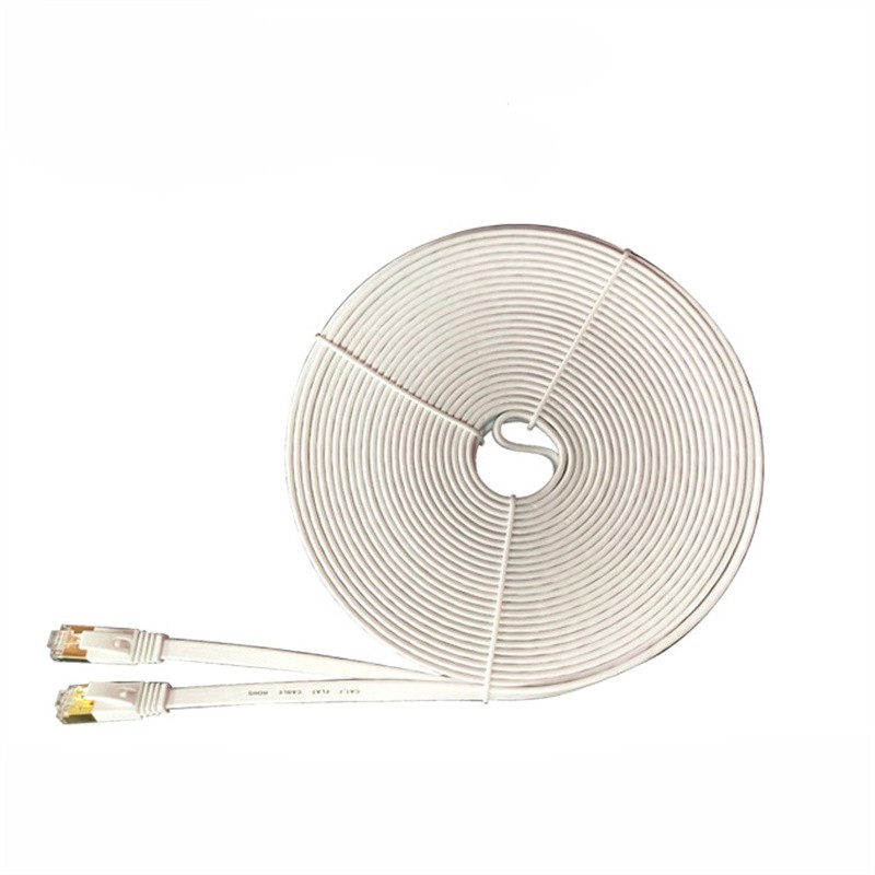 RJ45 Cat7 Ethernet Network LAN Cable Gold Plated Ultra-thin Flat Patch Lead Lot