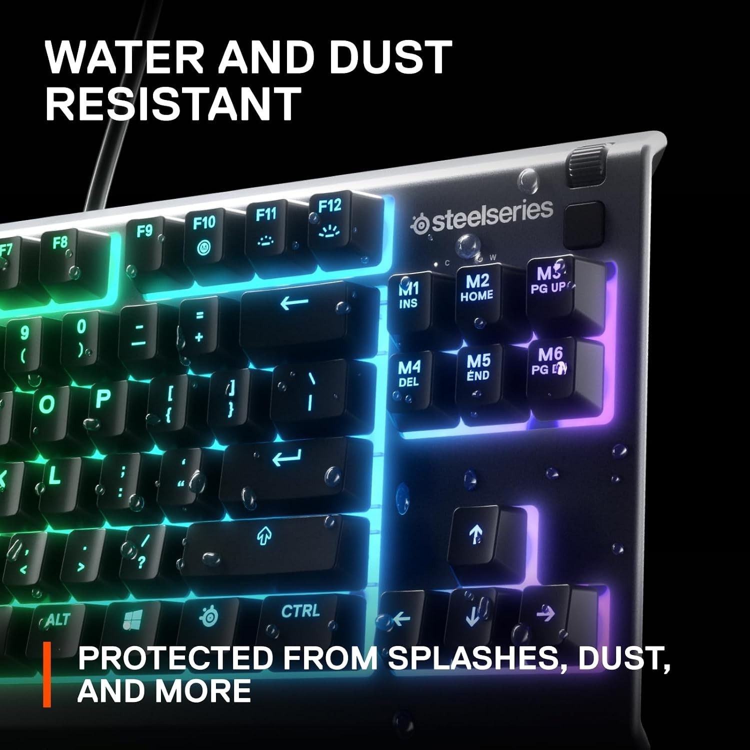 Gaming Keyboard Mechanical RGB Tenkeyless Water Dust Resistant Quiet Switches