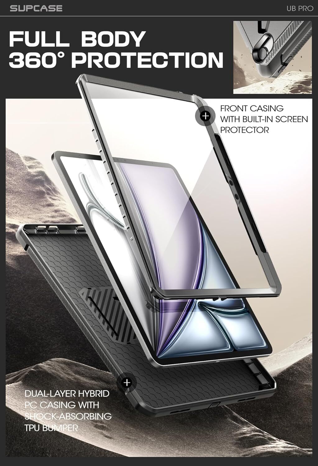 SUPCASE DualLayer Case for Apple iPad Air 13″ 2024 MilitaryGrade ProtectionCover