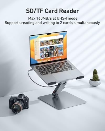 BENFEI Laptop Stand with USB C 7in1 Docking Station,HDMI 4K@60Hz,1*SD 1*Micro…