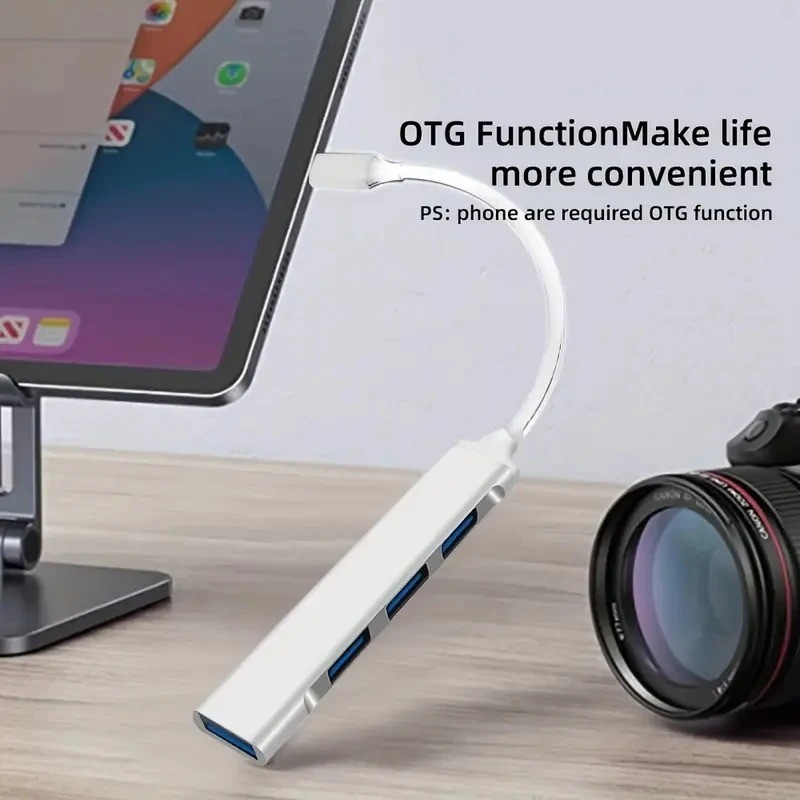 USB Hub Multiport Dock Multi-Splitter USB Type-A 3.0 Hub Adapter for PC Mac