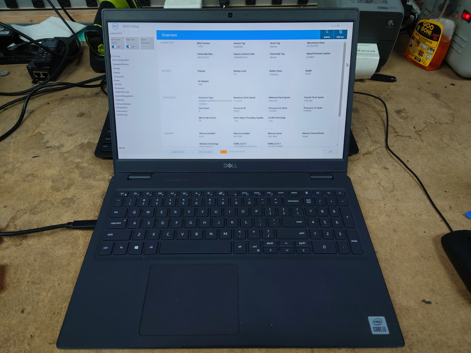 Dell Latitude 3510 15.6″ FHD i5-10210U 8GB RAM No OS/SSD