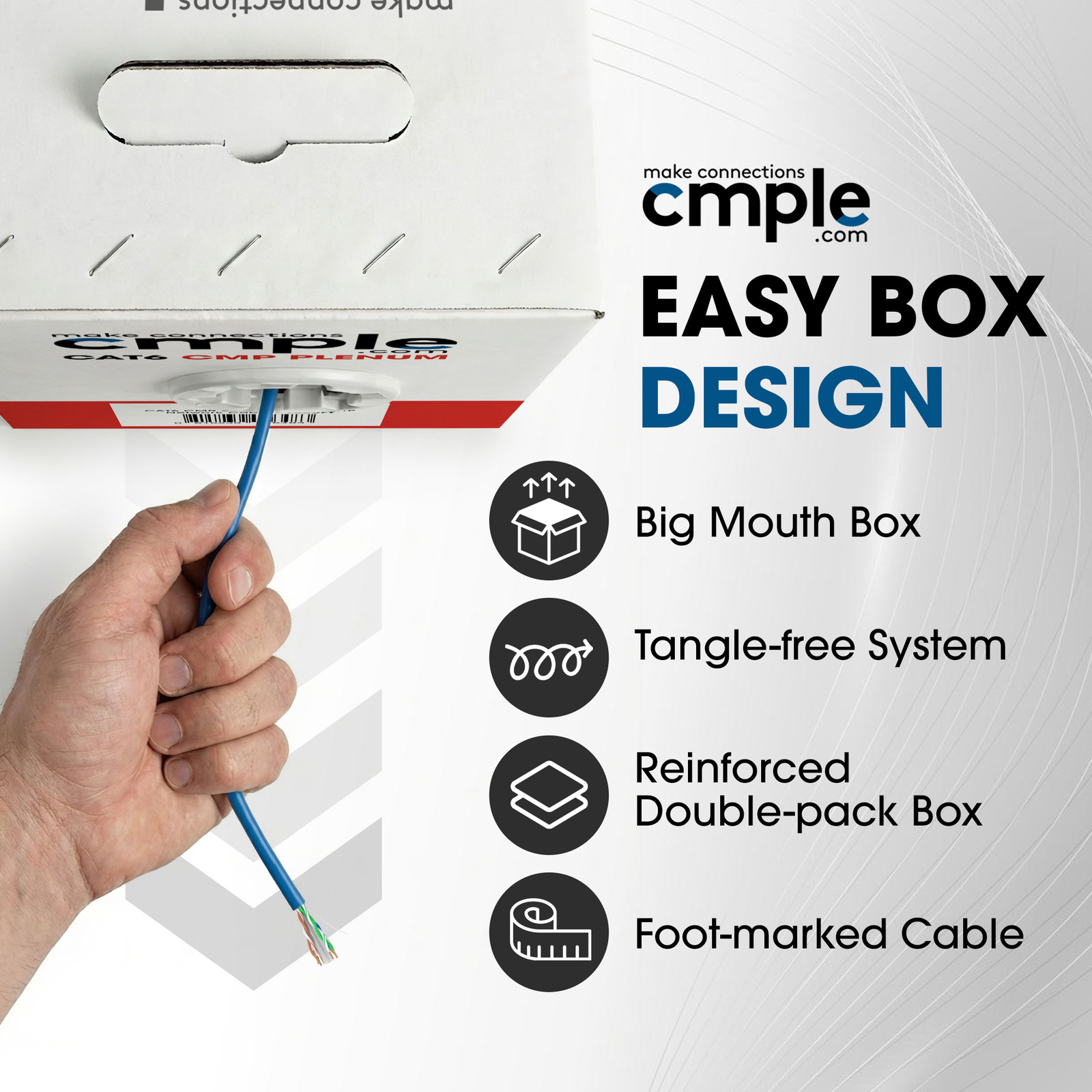 Cat5e Plenum Cat6 Riser Cable 1000ft Bulk Cat 5e Cat 6 Ethernet Cable (CMP CMR)
