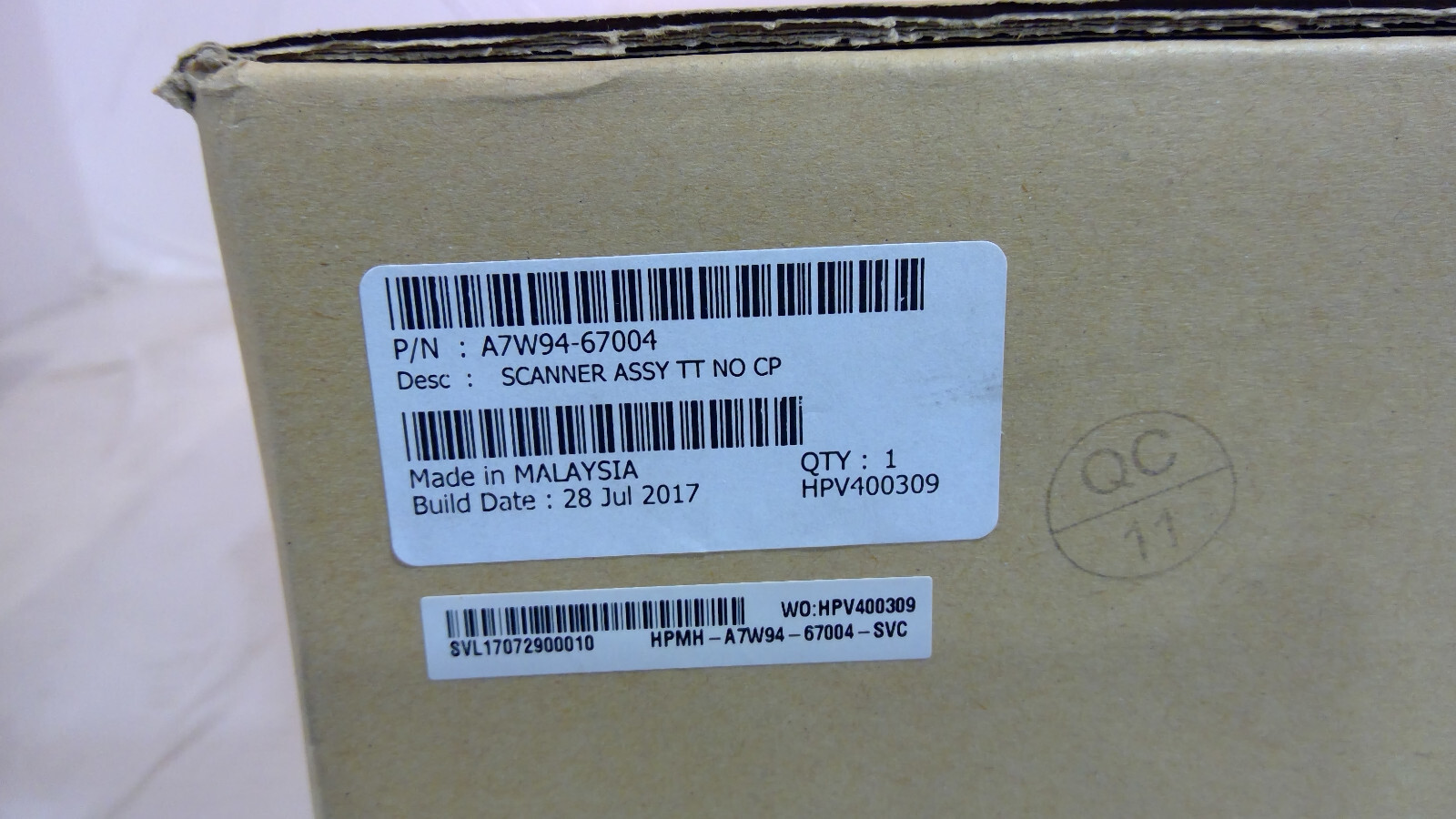 Genuine PageWide Pro 772dw Scanner Assy Tabletop (no control panel) A7W94-67004