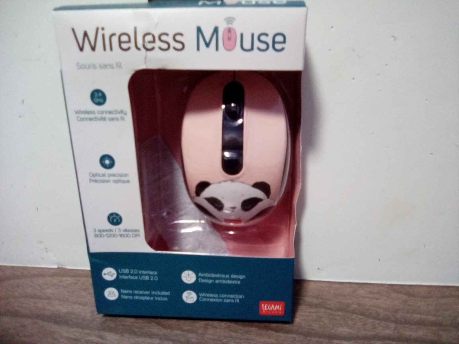 Legami Wireless Computer Mouse Pink Panda