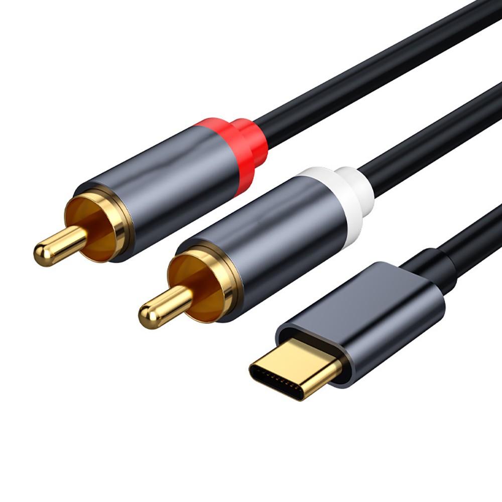 USB-C to Dual RCA Audio Cable (0.5m-5m) – USB Type-C Male to 2x RCA Male Adapter