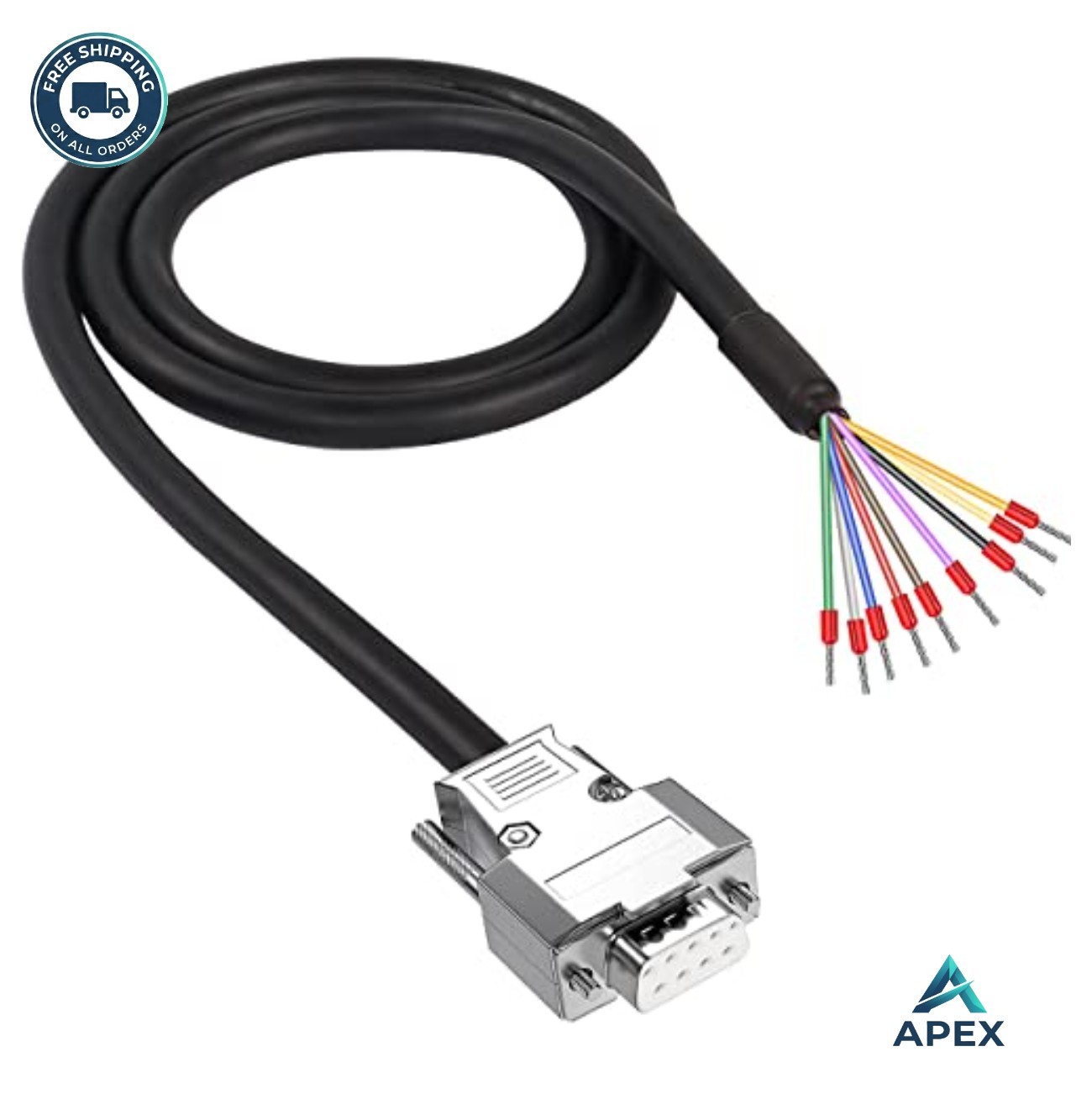DB9 Connector Adapter Cable D-SUB 9Pin RS232 RS485 Serial Port Extension Bare