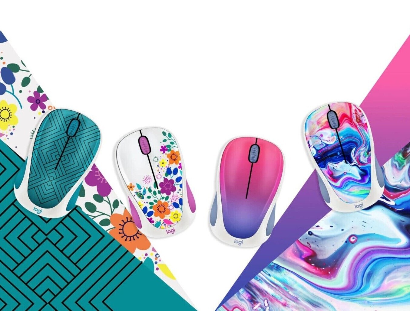 Logitech M317 Design Collection Wireless Optical Mouse with Colorful Designs