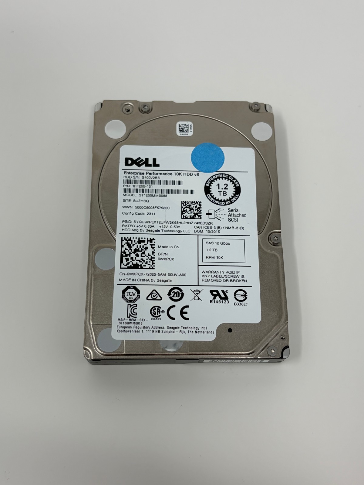 Dell 1.2TB 10K SAS 12Gbps 2.5″ HDD ST1200MM0088 0WXPCX Enterprise Server Drive