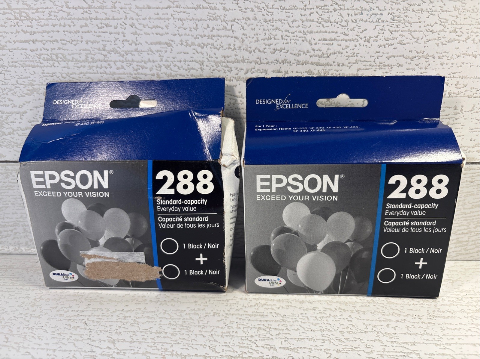 2- Epson 288 DuraBrite Black Ink Cartridges, Pack Of 2, T288120 PAST DATE