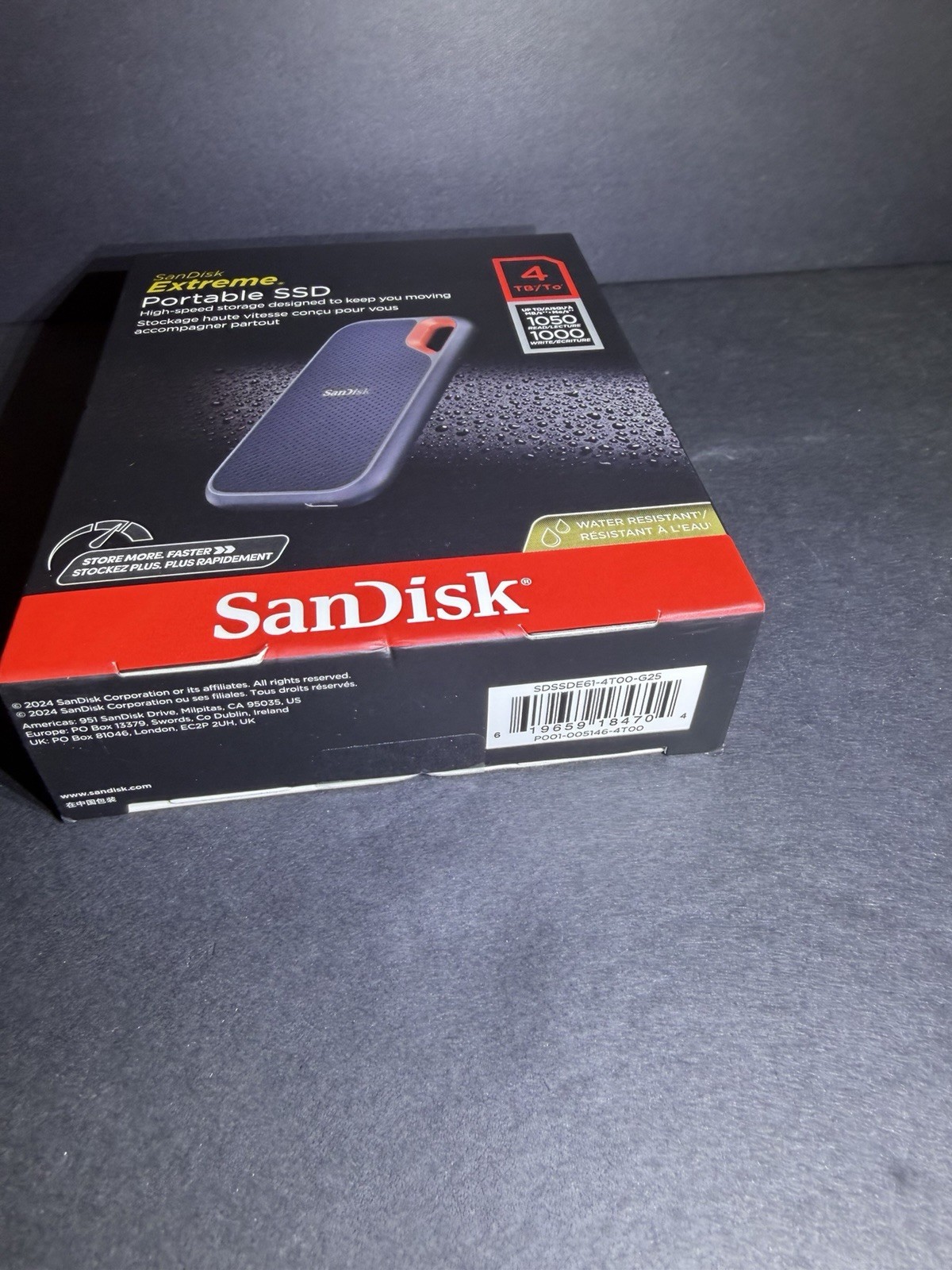SanDisk 4TB Extreme External Solid StateDrive Black
