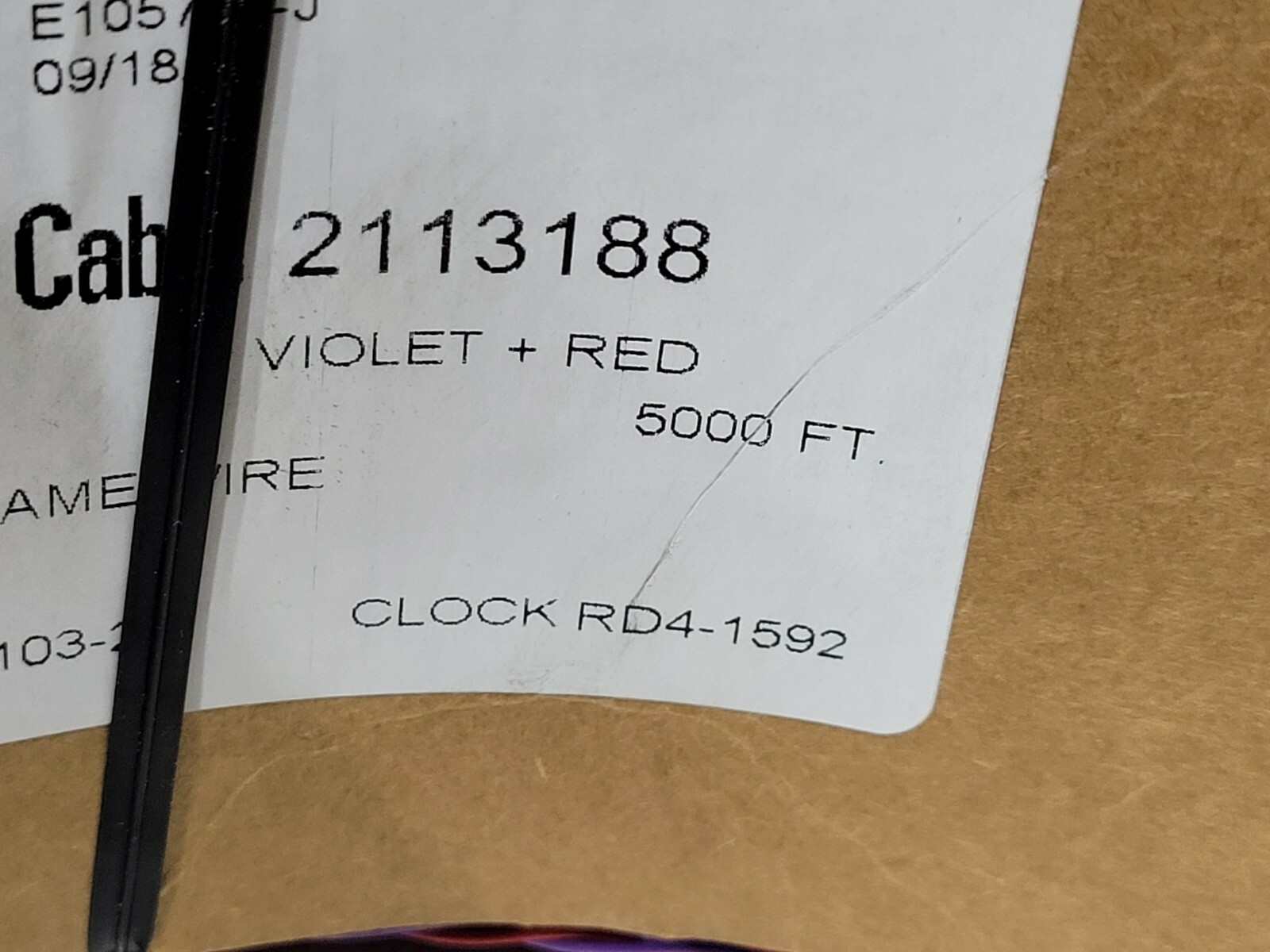 General Cable Distribution Frame Wire Tight Twist 24AWG 5000′ Violet / Red
