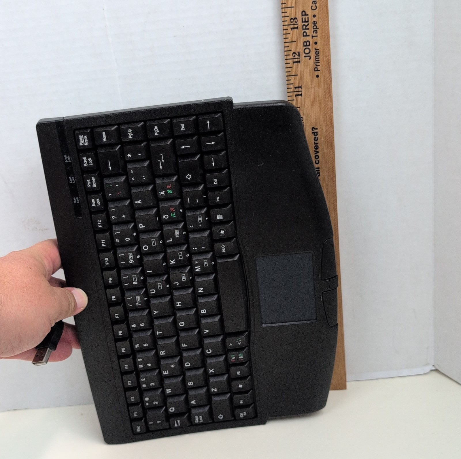 SolidTek ACK-540U USB Keyboard with Touchpad Compact Industrial PC Laptop Black