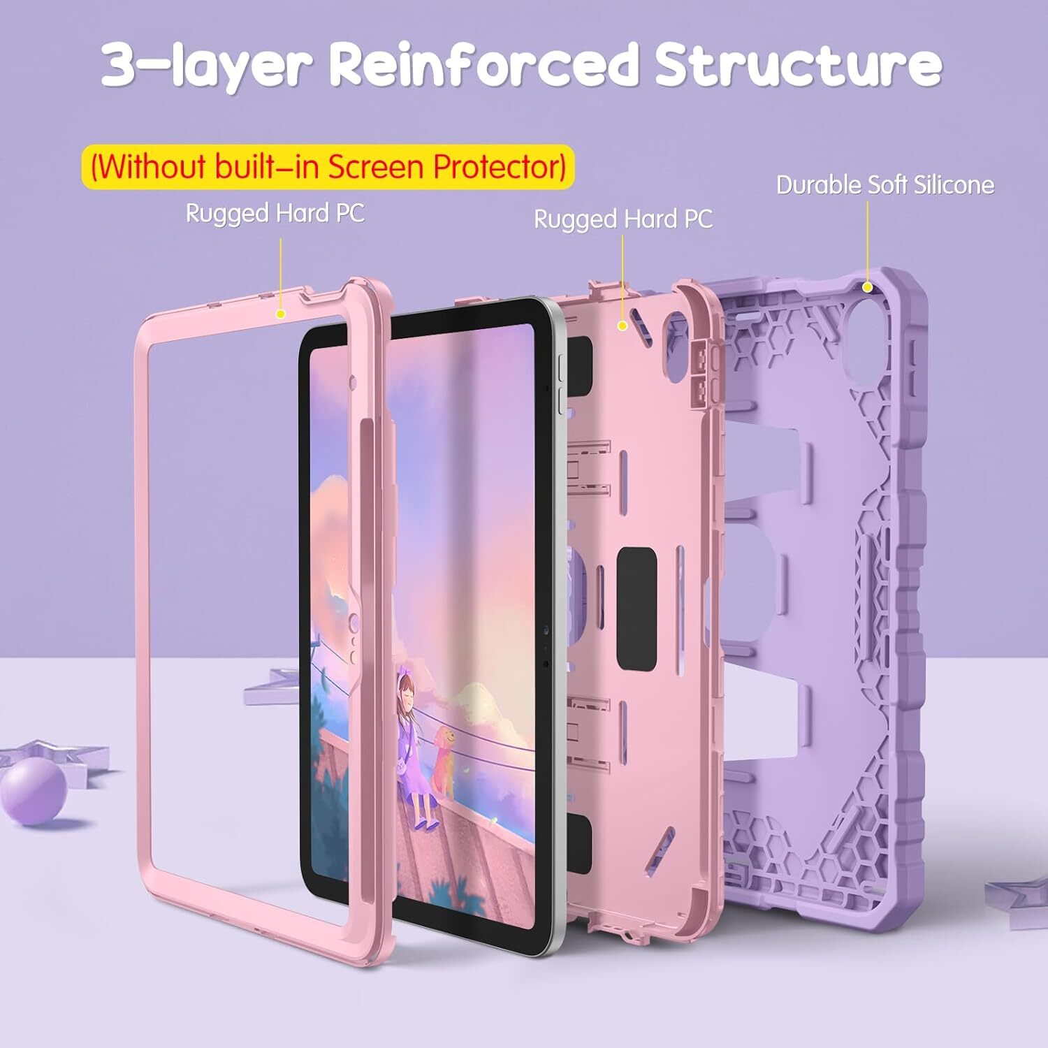 Kids Friendly Case for New iPad (A16) 11th Gen 11 Inch (2025) Heavy Duty Cover