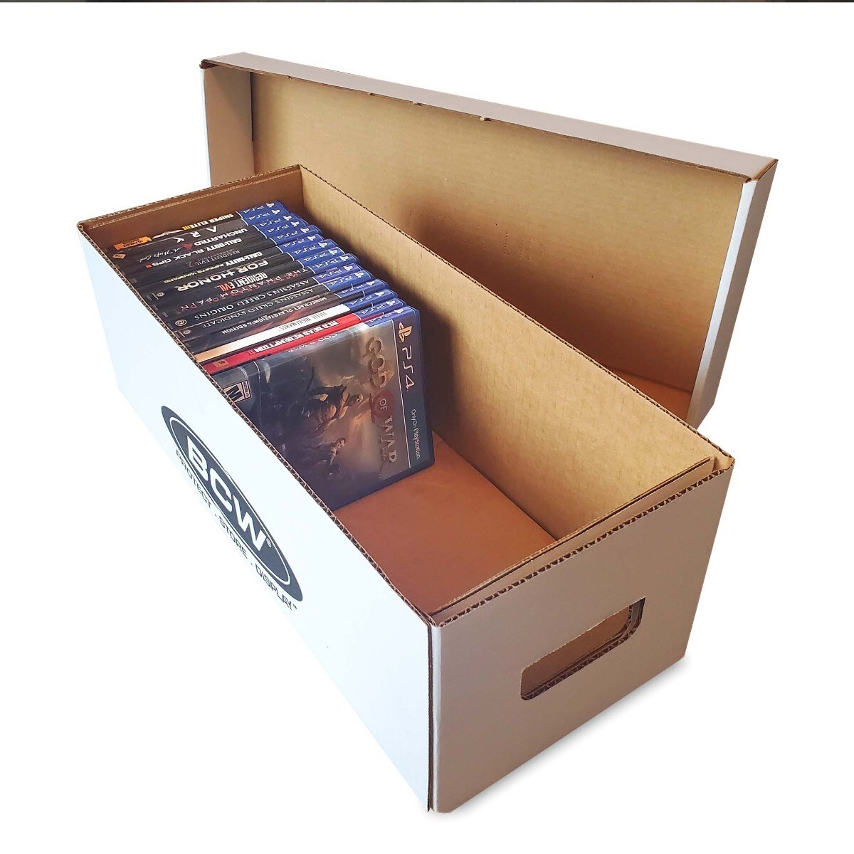 BCW Media Storage Box For Holds DVD Video Games PS XBOX Manga Durable Cardboard