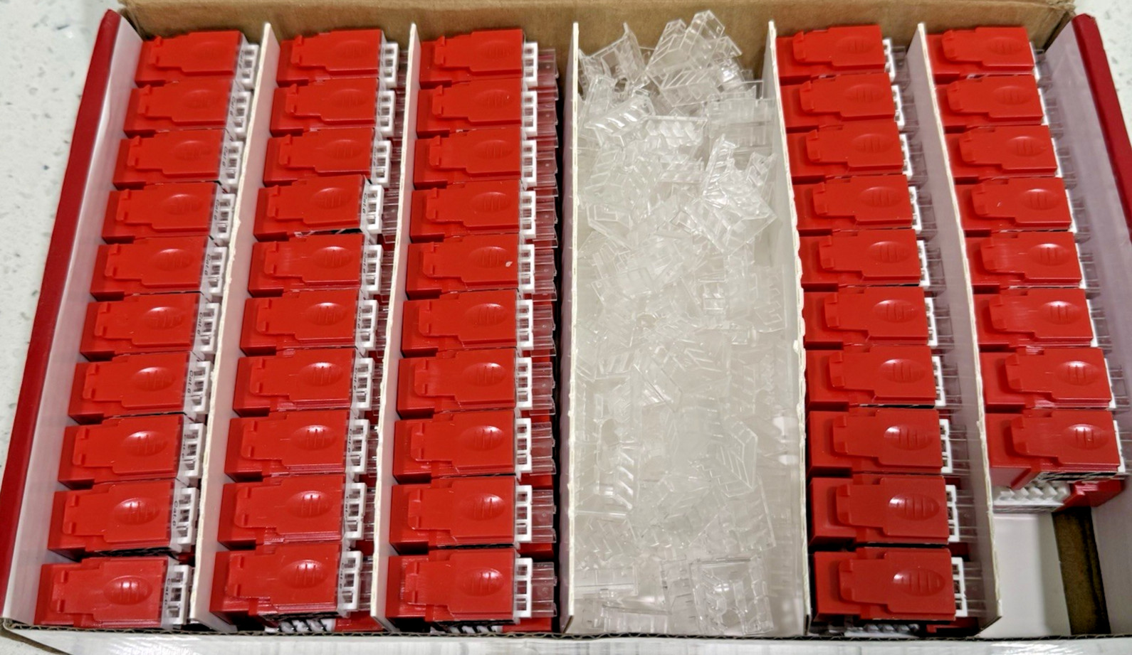 96 Pack Cat6A RJ45 Keystone Jacks 110 Punch Down 8P8C Network Ethernet Connector