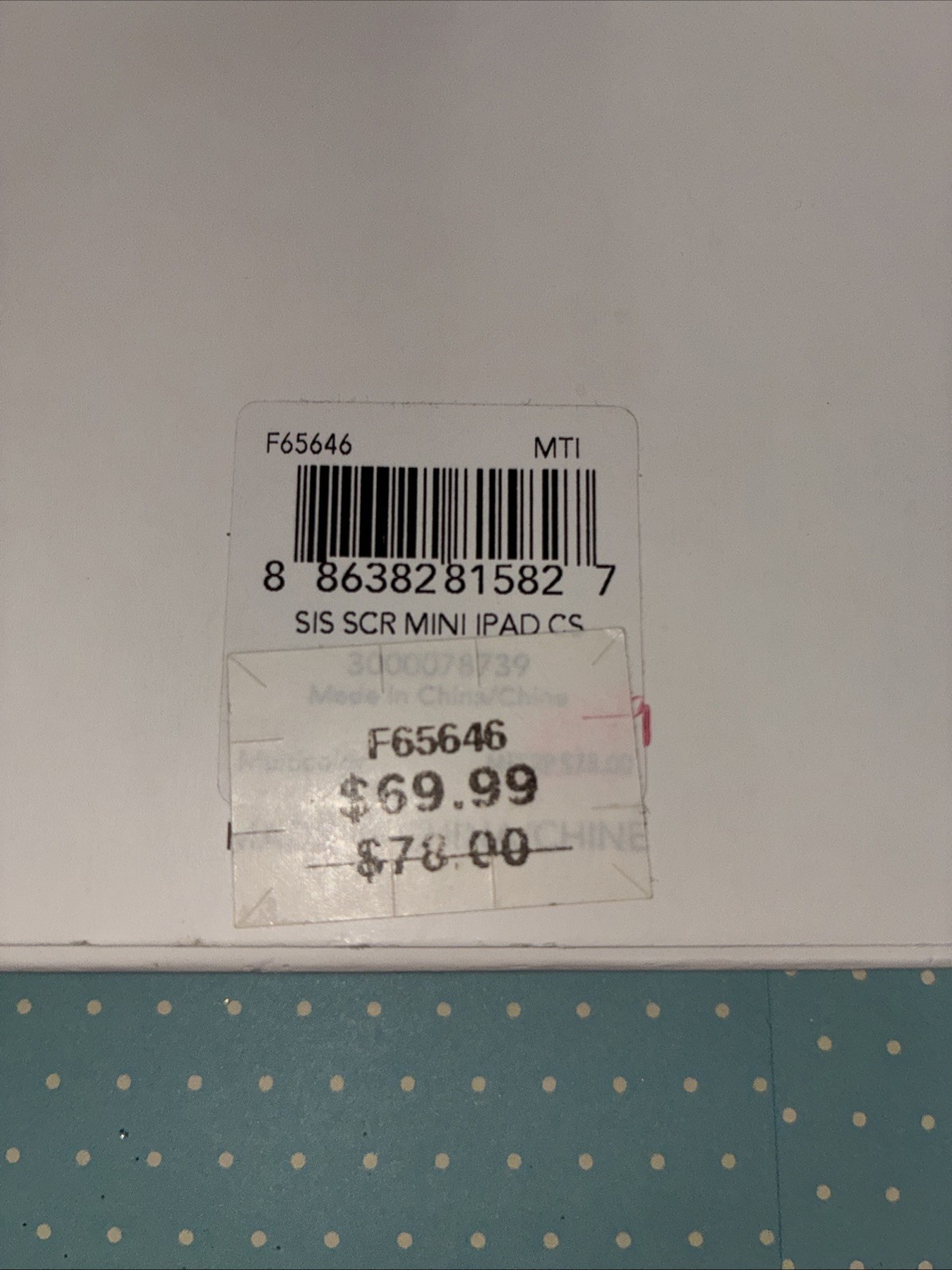 COACH IPAD HARD CASE COVER S/S SCR MINI IPAD CS MULTI COLOR F65646 NEW