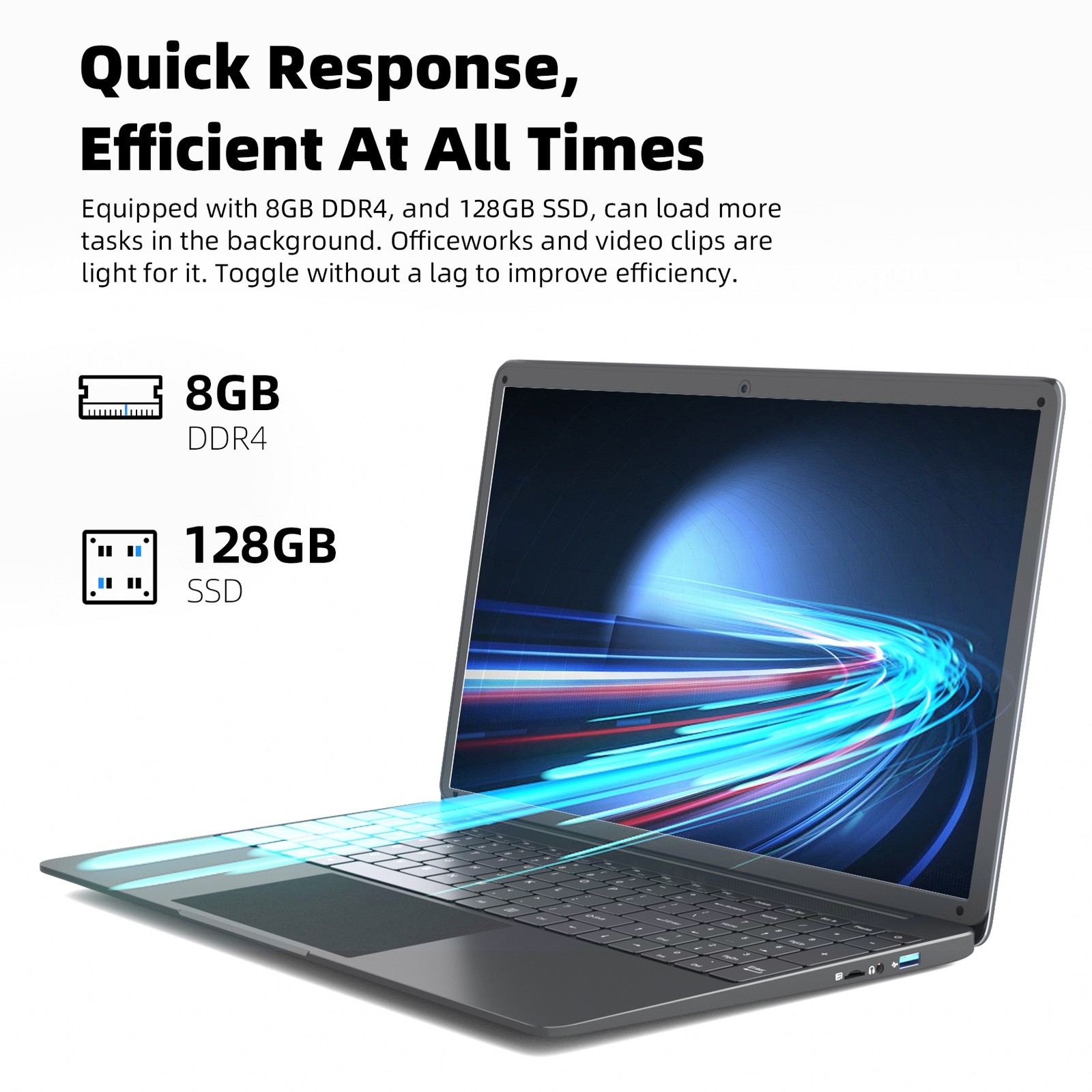 SGIN NEW Portable Laptop 15.6″ Intel Celeron 4GB RAM 128GB SSD Windows 11