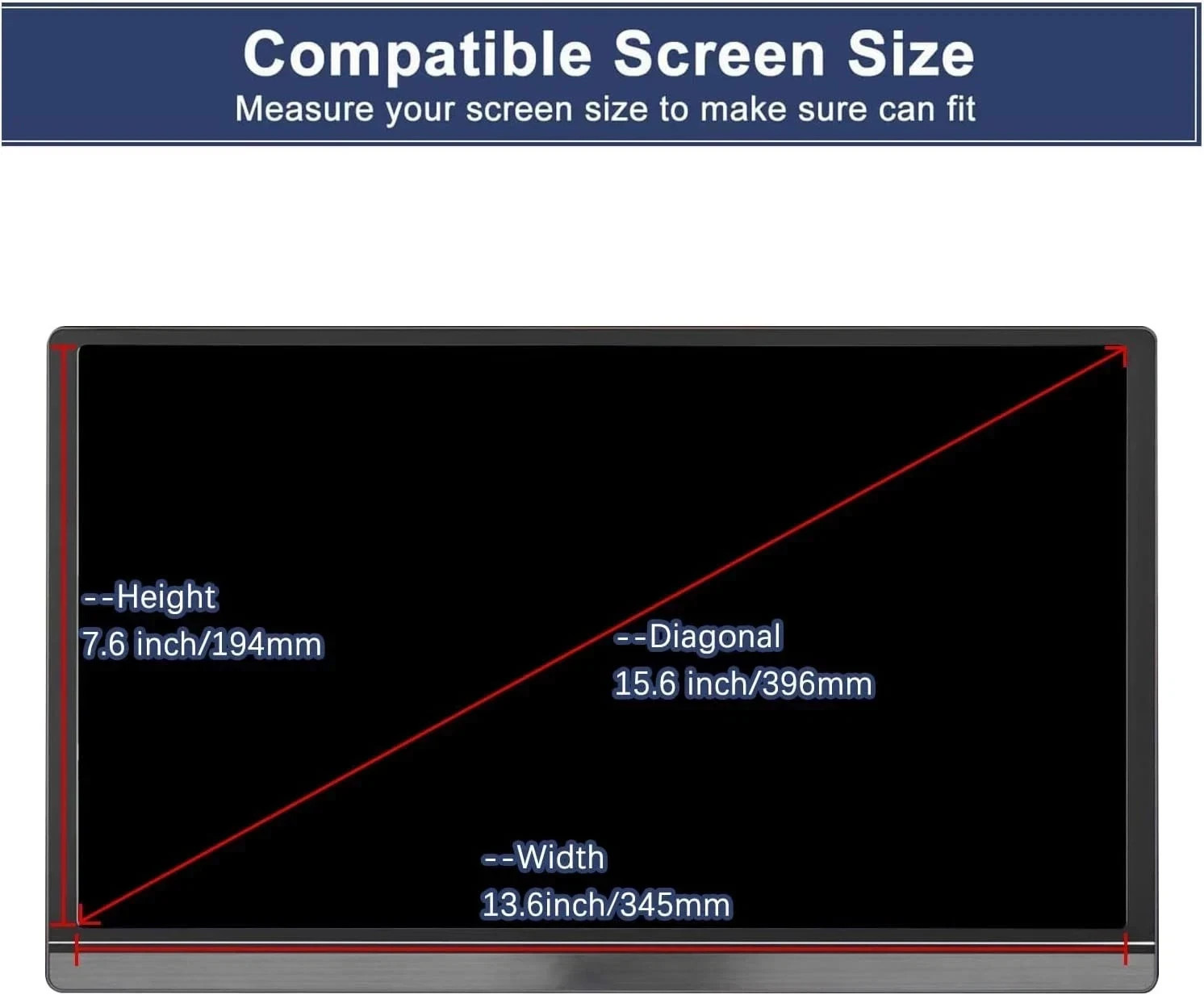 15.6 Inch Monitor Screen Protector, anti Blue Light anti Glare Portable Monitor