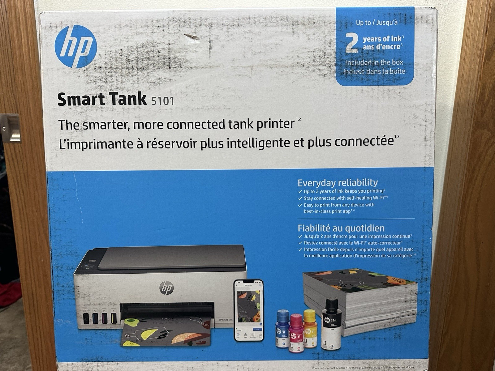 HP Smart Tank 5101 Wireless All-In-One Color Refillable Supertank Printer