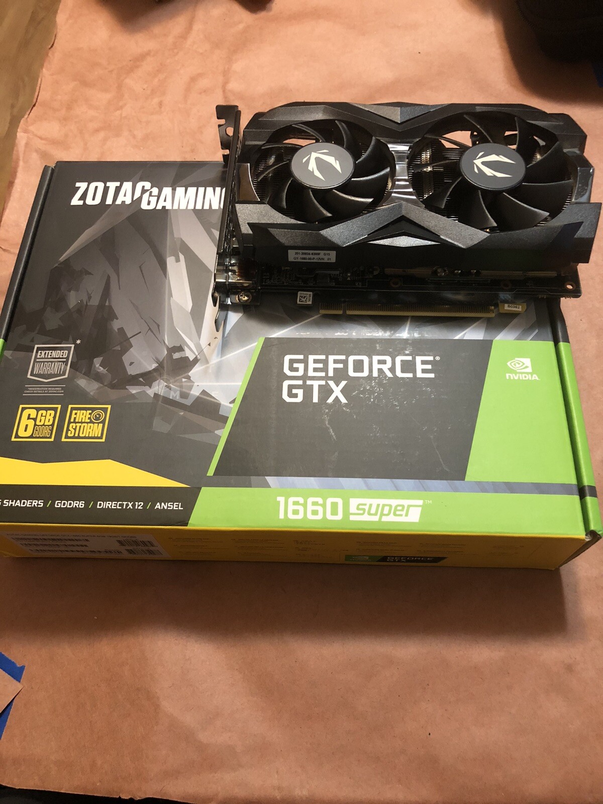 zotac gaming geforce gtx 1660 super 6gb gddr6