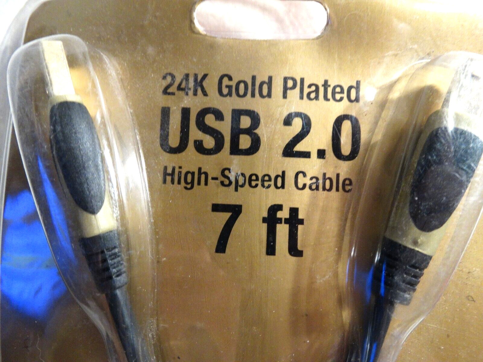 USB 2.0 High Speed 7′ Cable 24 K Gold Plated Contacts