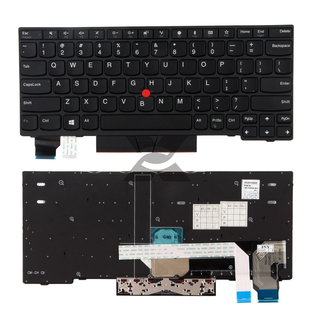 US Layout Non-Backlit Keyboard Fit ThinkPad X280 A285 X390 PN 01YP120 01YP040