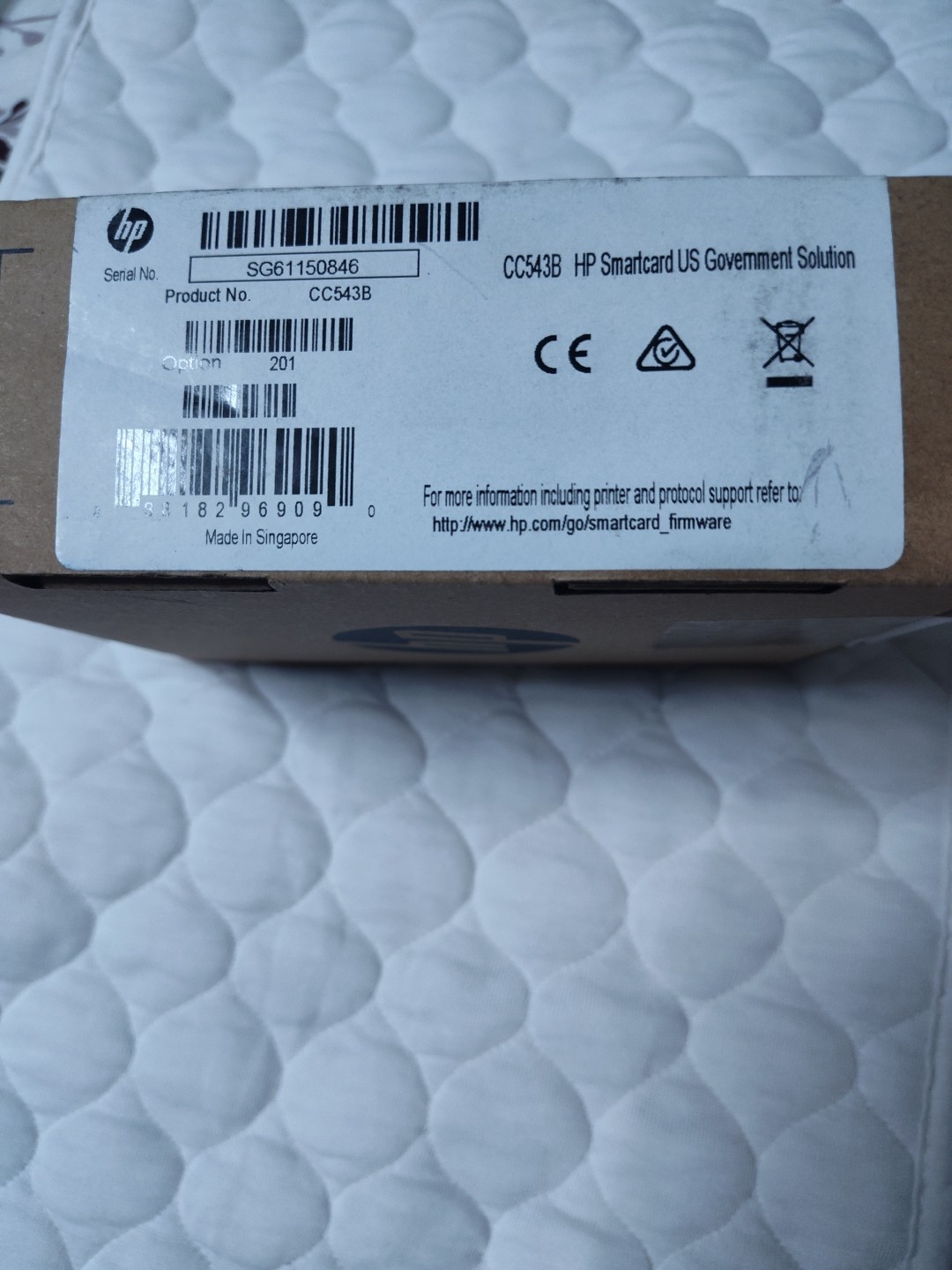 HP Smartcard U.S. Government Solution , CC543B #201
