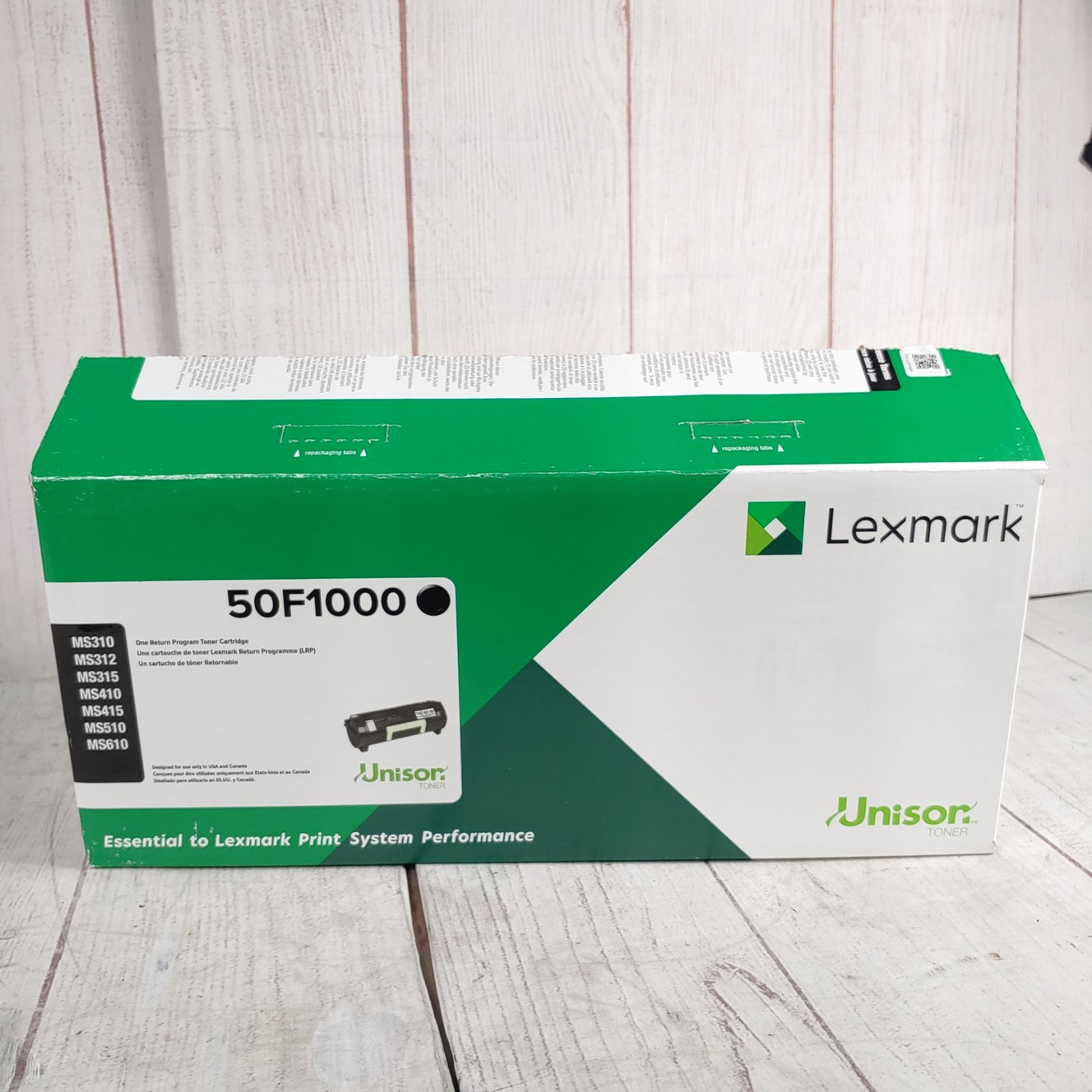 NEW OPEN BOX – Genuine Lexmark 50F1000 Black Printer Toner Cartridge – UNUSED