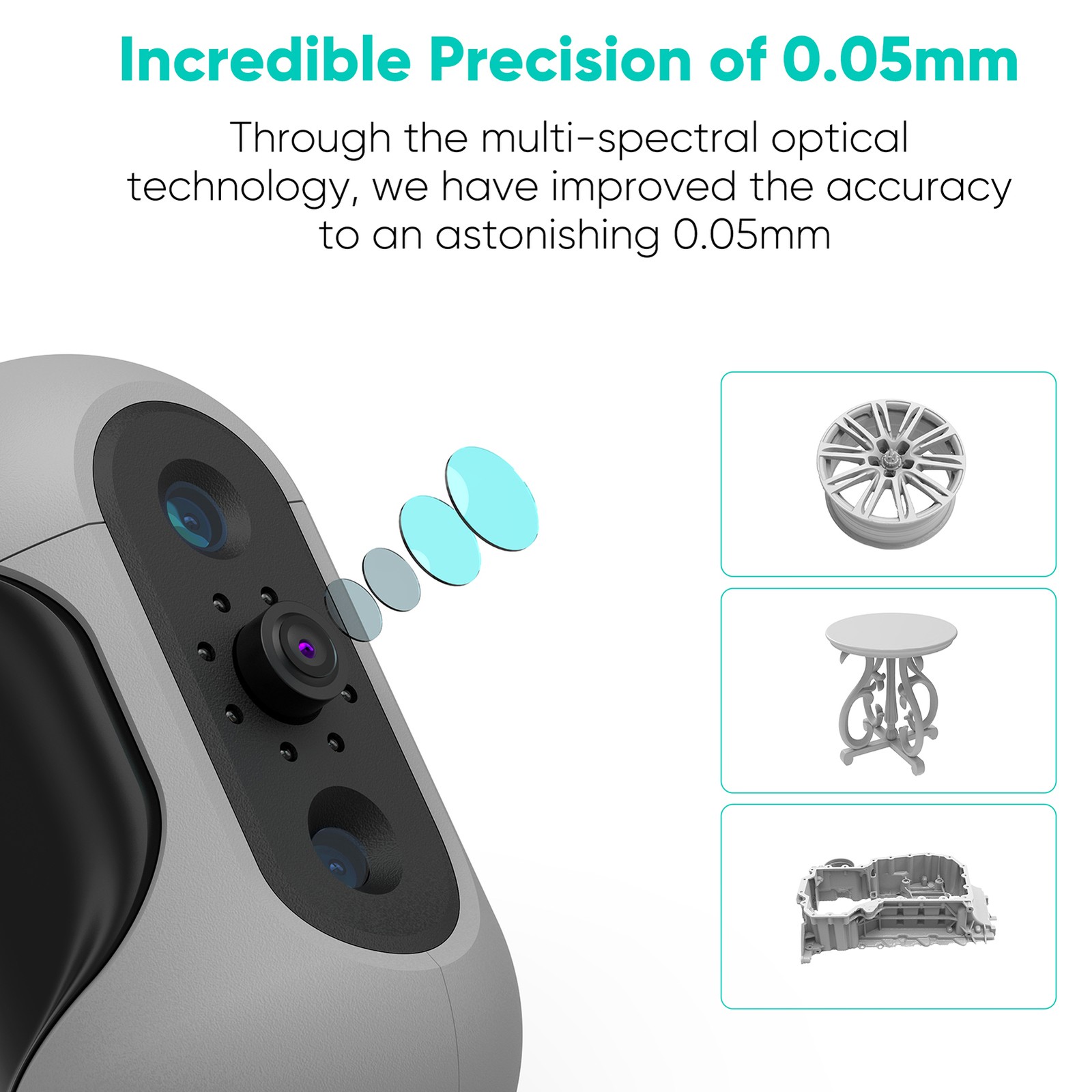 3DMakerpro Mole 3D Scanner For 3D Printer 0.1mm Resolution Handheld Scanner
