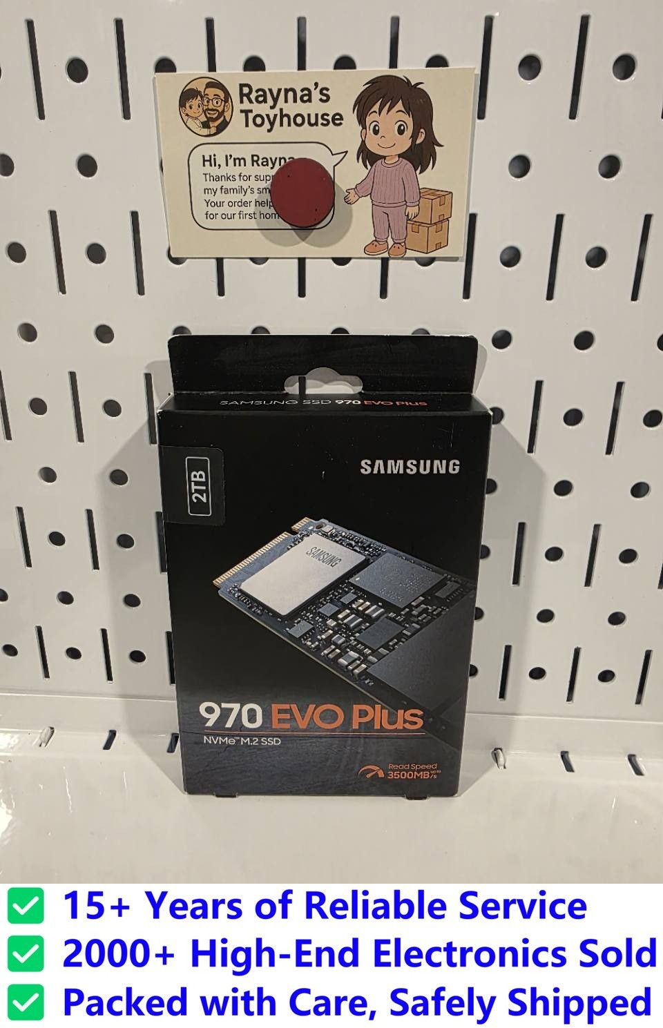 Samsung 970 EVO Plus 2TB NVMe M.2 SSD MZ-V7S2T0B/AM New