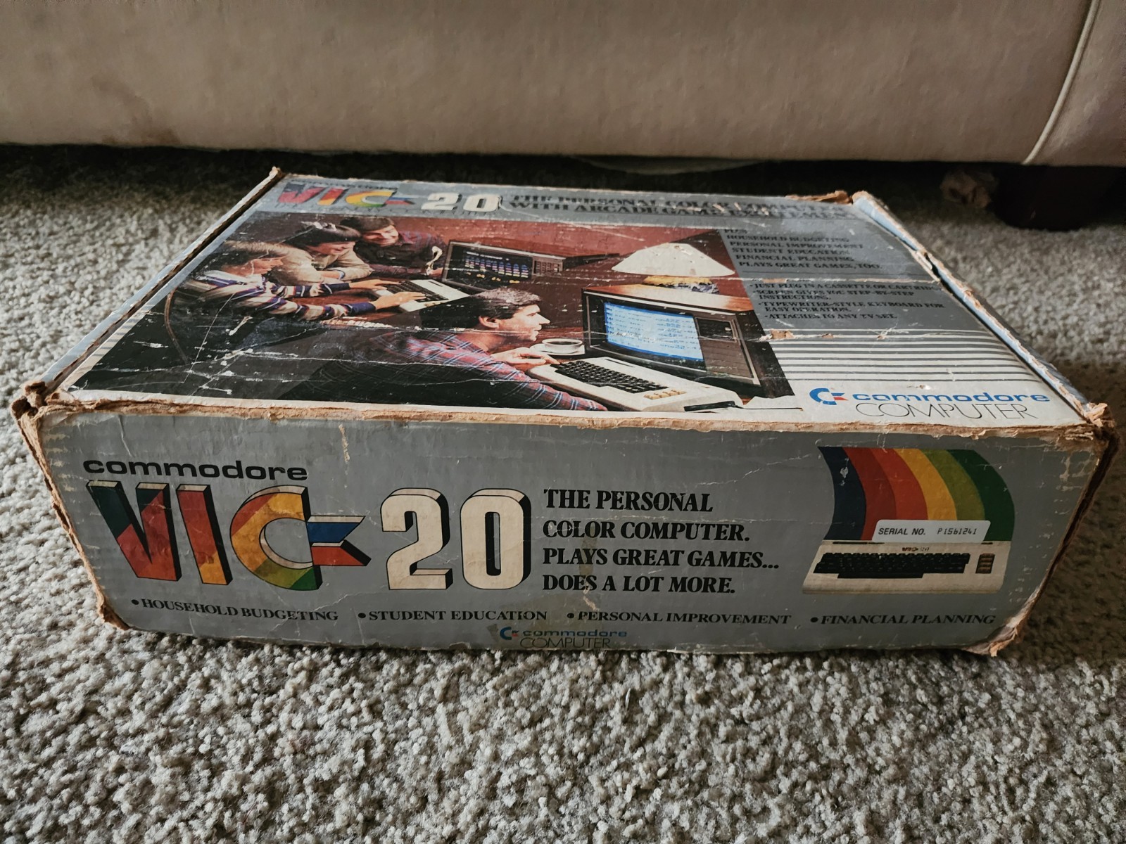 Vintage Commodore Vic 20 Computer w/power-supply and Original Box – (Untested)