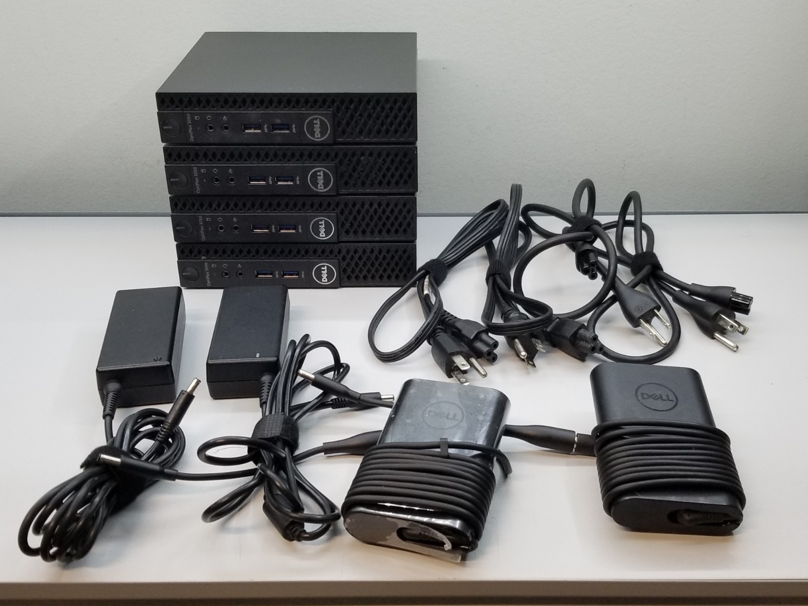 Lot of 4 Dell OptiPlex 3050 Micro PC i5-7500T 2.7GHz 8GB RAM 256GB SSD W11P WiFi